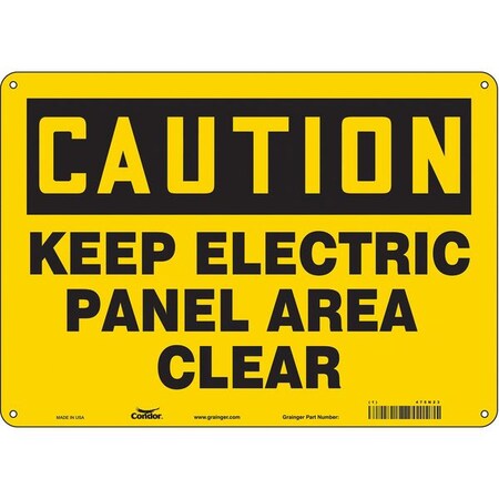 Condor Safety Sign, 10 in Height, 14 in Width, Aluminum, Horizontal Rectangle, English, 475N23 475N23