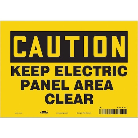 Condor Safety Sign, 7 in Height, 10 in Width, Vinyl, Vertical Rectangle, English, 475N29 475N29