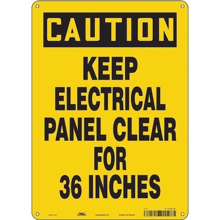 Condor Safety Sign, 14 in Height, 10 in Width, Aluminum, Vertical Rectangle, English, 475N48 475N48