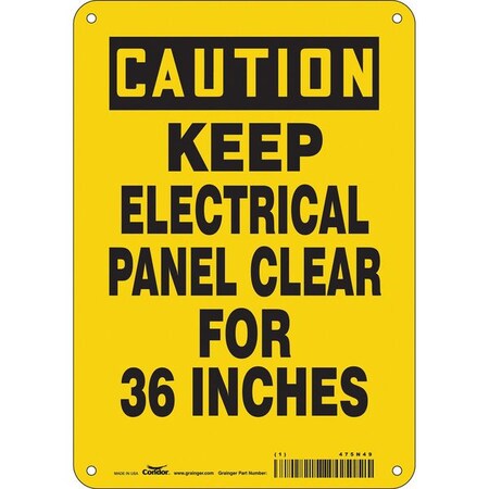 Condor Safety Sign, 10 in Height, 7 in Width, Polyethylene, Horizontal Rectangle, English, 475N49 475N49