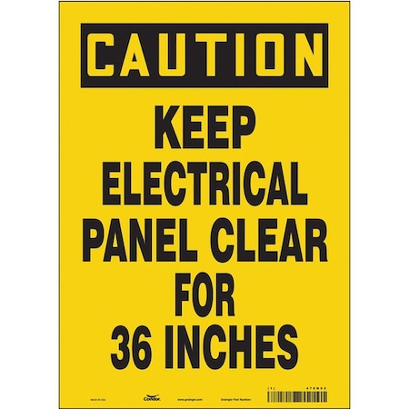 Condor Safety Sign, 14 in Height, 10 in Width, Vinyl, Vertical Rectangle, English, 475N52 475N52