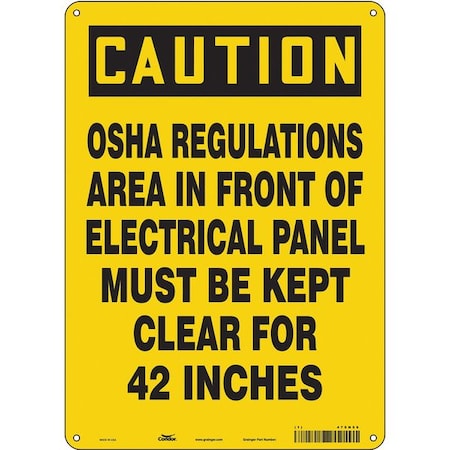 Condor Safety Sign, 14 in Height, 10 in Width, Polyethylene, Vertical Rectangle, English, 475N56 475N56