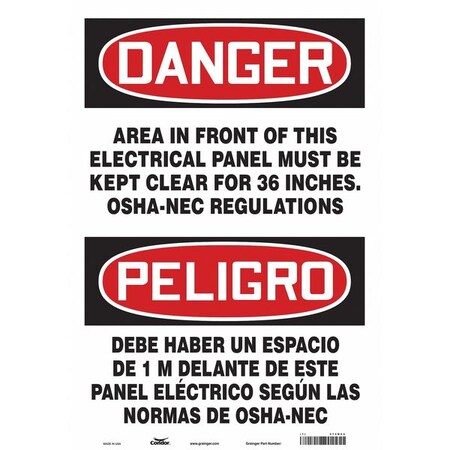 Condor Safety Sign, 14" W, 20" H, 0.032" Thickness, 475N60 475N60