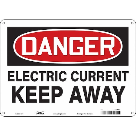 Condor Safety Sign, 10 in Height, 14 in Width, Polyethylene, Horizontal Rectangle, English, 475P82 475P82