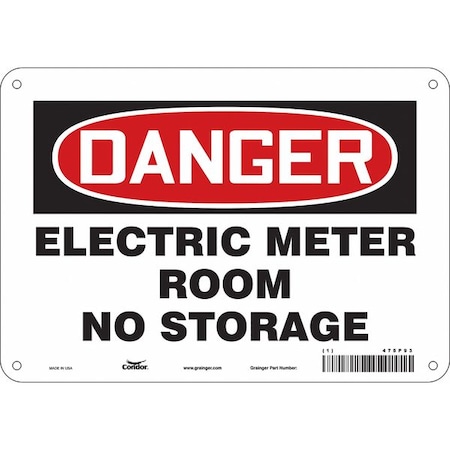 Condor Safety Sign, 7 in Height, 10 in Width, Polyethylene, Vertical Rectangle, English, 475P93 475P93