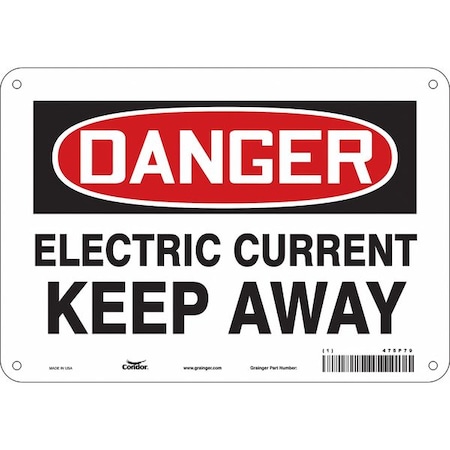 Condor Safety Sign, 7 in Height, 10 in Width, Aluminum, Vertical Rectangle, English, 475P79 475P79