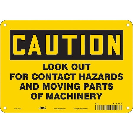 Condor Safety Sign, 7 in Height, 10 in Width, Aluminum, Vertical Rectangle, English, 475P43 475P43