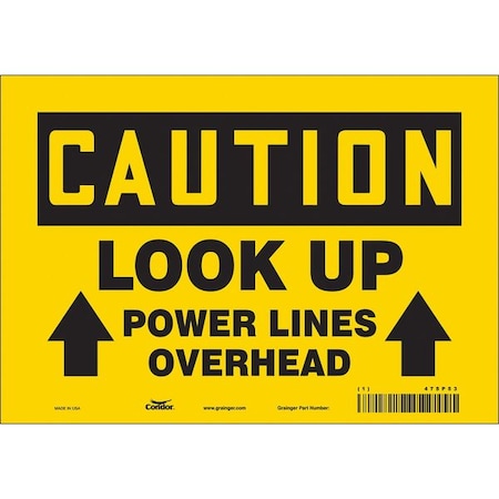 Condor Safety Sign, 7 in Height, 10 in Width, Vinyl, Vertical Rectangle, English, 475P53 475P53