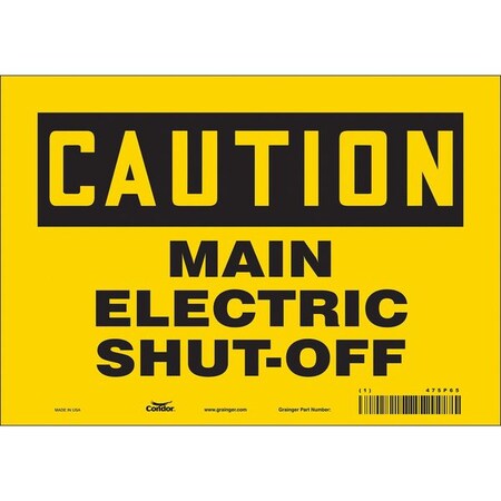 Condor Safety Sign, 7 in Height, 10 in Width, Vinyl, Vertical Rectangle, English, 475P65 475P65