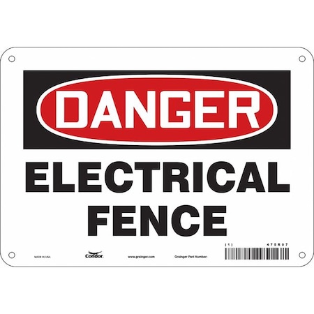 Condor Safety Sign, 7 in Height, 10 in Width, Aluminum, Vertical Rectangle, English, 475R97 475R97