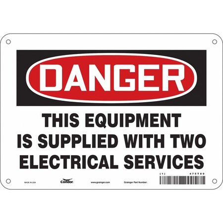 Condor Safety Sign, 7 in Height, 10 in Width, Aluminum, Vertical Rectangle, English, 475T80 475T80