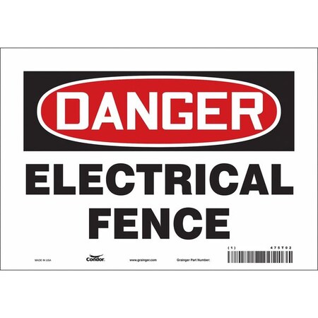 Condor Safety Sign, 7 in Height, 10 in Width, Vinyl, Vertical Rectangle, English, 475T02 475T02