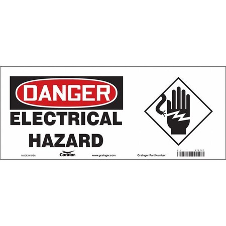 Condor Safety Sign, 17" W, 7" H, 0.004" Thickness, 475T07 475T07