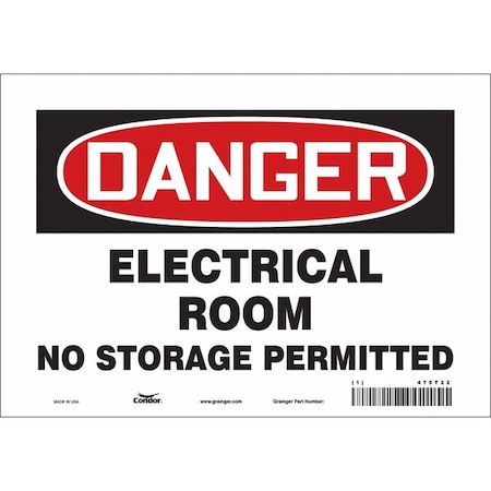 Condor Safety Sign, 7 in Height, 10 in Width, Vinyl, Vertical Rectangle, English, 475T22 475T22