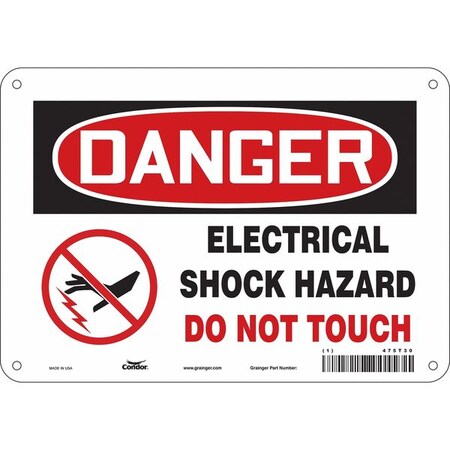 Condor Safety Sign, 7 in Height, 10 in Width, Aluminum, Vertical Rectangle, English, 475T30 475T30