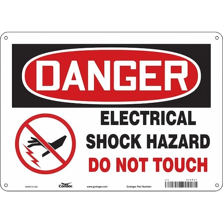 Condor Safety Sign, 10 in Height, 14 in Width, Aluminum, Horizontal Rectangle, English, 475T31 475T31