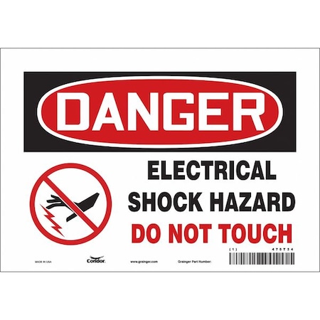 Condor Safety Sign, 7 in Height, 10 in Width, Vinyl, Vertical Rectangle, English, 475T34 475T34