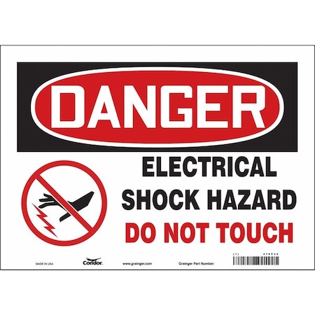 Condor Safety Sign, 10 in Height, 14 in Width, Vinyl, Horizontal Rectangle, English, 475T35 475T35