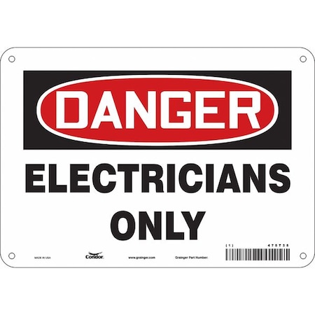 Condor Safety Sign, 7 in Height, 10 in Width, Polyethylene, Vertical Rectangle, English, 475T38 475T38