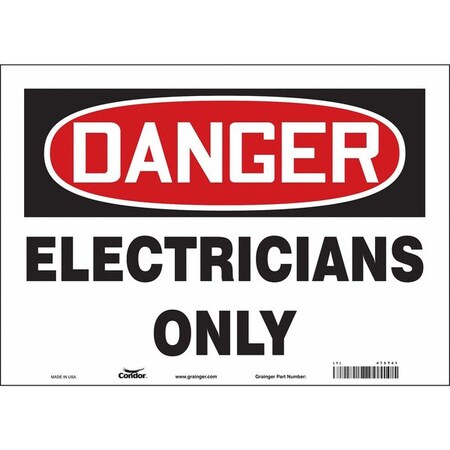 Condor Safety Sign, 10 in Height, 14 in Width, Vinyl, Horizontal Rectangle, English, 475T41 475T41