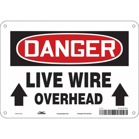 Condor Safety Sign, 7 in Height, 10 in Width, Aluminum, Vertical Rectangle, English, 475T42 475T42