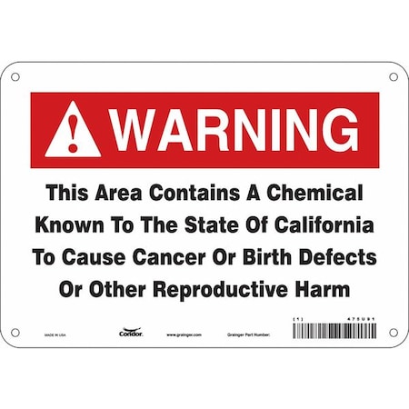 Condor Safety Sign, 7 in Height, 10 in Width, Rectangle 475U91
