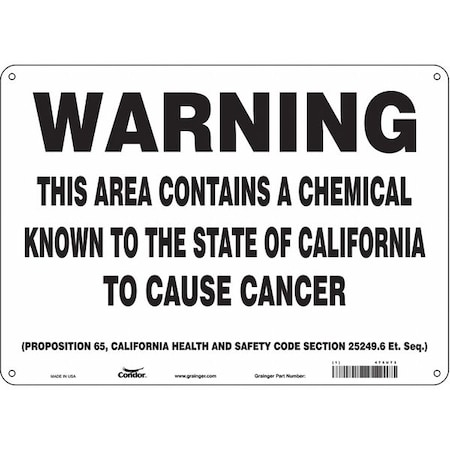 Condor Safety Sign, 10 in Height, 14 in Width, Rectangle 475U73