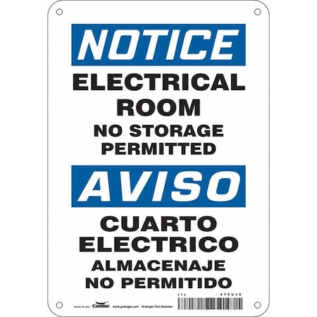 Condor Safety Sign, 7" W, 10" H, 0.055" Thickness, 475U15 475U15