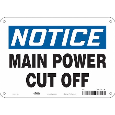 Condor Safety Sign, 7 in Height, 10 in Width, Aluminum, Vertical Rectangle, English, 475U19 475U19