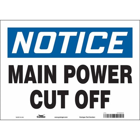 Condor Safety Sign, 7 in Height, 10 in Width, Polyethylene, Vertical Rectangle, English, 475U21 475U21