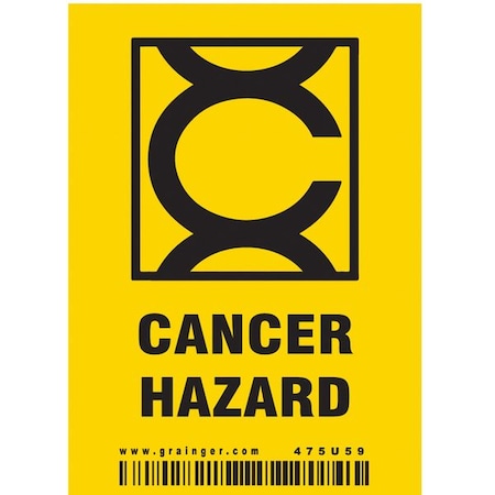 Condor Safety Sign, 4 in H, 2 7/8 in W, Vinyl, Vertical Rectangle, English, 475U59, PK25 475U59