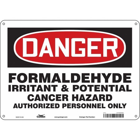 Condor Safety Sign, 10 in Height, 14 in Width, Polyethylene, Horizontal Rectangle, English, 475V86 475V86