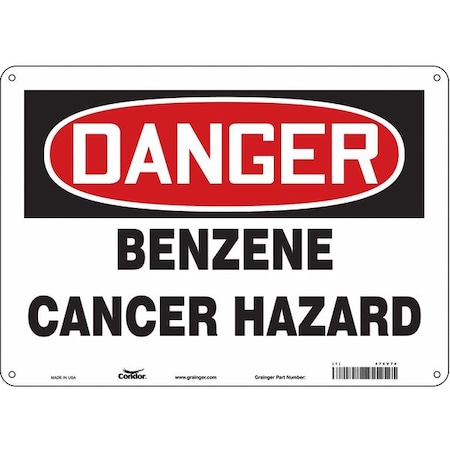 Condor Safety Sign, 10 in Height, 14 in Width, Polyethylene, Horizontal Rectangle, English, 475V74 475V74