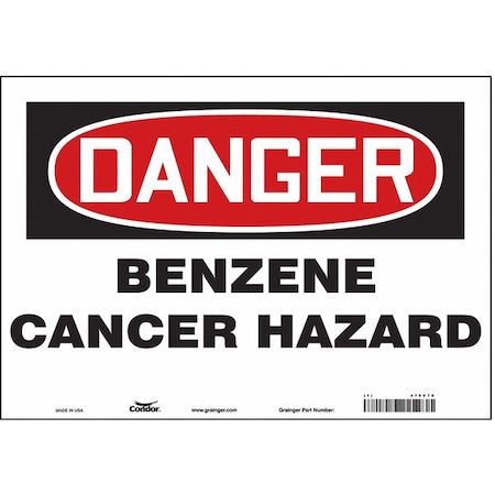 Condor Safety Sign, 7 in Height, 10 in Width, Vinyl, Vertical Rectangle, English, 475V75 475V75