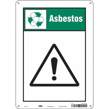 Condor Safety Sign, 14 in Height, 10 in Width, Aluminum, Vertical Rectangle, English, 475V29 475V29