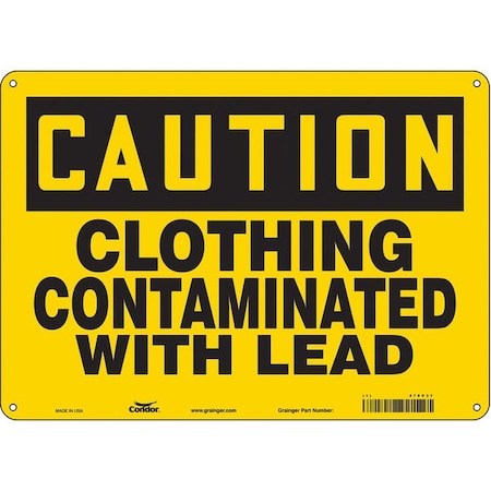 Condor Safety Sign, 10 in Height, 14 in Width, Polyethylene, Horizontal Rectangle, English, 475V37 475V37