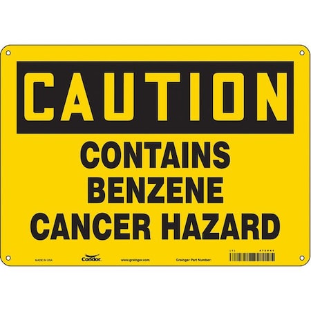Condor Safety Sign, 10 in Height, 14 in Width, Aluminum, Horizontal Rectangle, English, 475V41 475V41