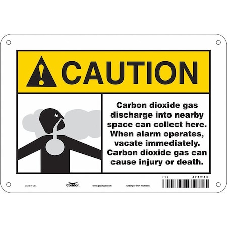 Condor Chemical Sign, 7 in H, 10 in W, Polyethylene, Vertical Rectangle, English, 475W80 475W80