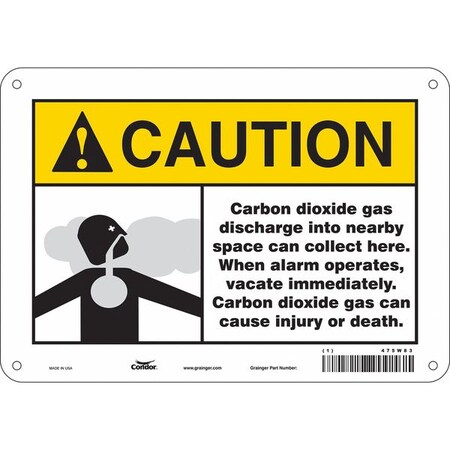 Condor Safety Sign, 7 in Height, 10 in Width, Vinyl, Vertical Rectangle, English, 475W83 475W83