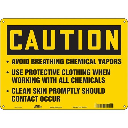 Condor Chemical Sign, 10 in H, 14 in W, Vinyl, Horizontal Rectangle, English, 475W90 475W90
