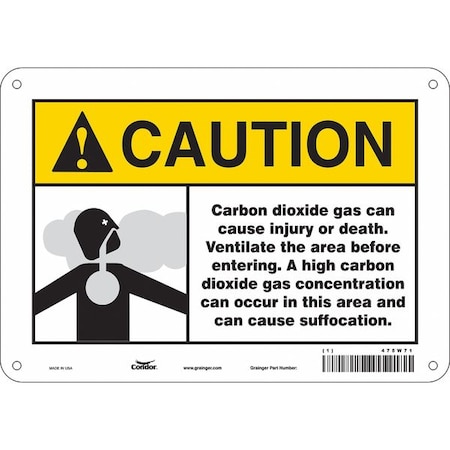 Condor Chemical Sign, 7 in H, 10 in W, Polyethylene, Vertical Rectangle, English, 475W71 475W71