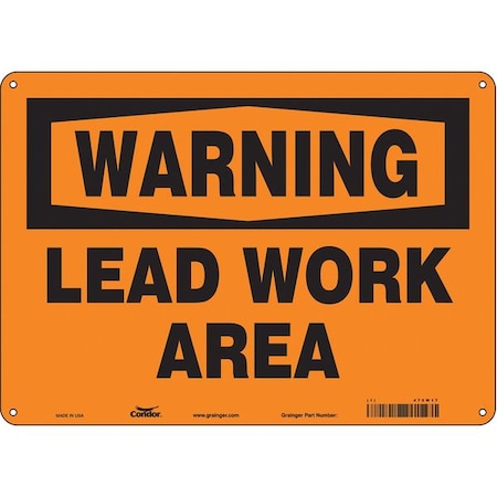 Condor Safety Sign, 10 in Height, 14 in Width, Polyethylene, Horizontal Rectangle, English, 475W17 475W17