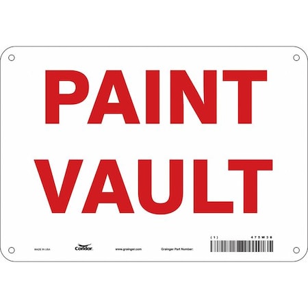 Condor Safety Sign, 7 in Height, 10 in Width, Polyethylene, Vertical Rectangle, English, 475W38 475W38