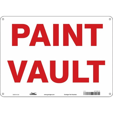 Condor Safety Sign, 10 in Height, 14 in Width, Polyethylene, Horizontal Rectangle, English, 475W39 475W39
