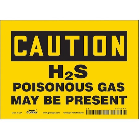 Condor Chemical Sign, 5 in H, 7 in W, Vinyl, Horizontal Rectangle, English, 475X85 475X85