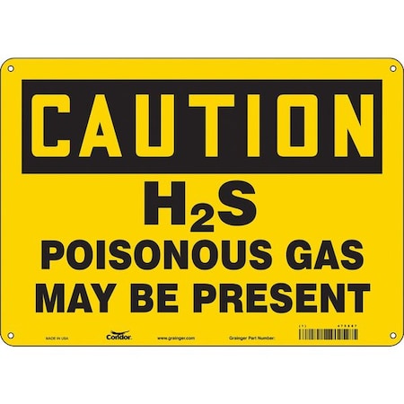 Condor Safety Sign, 10 in Height, 14 in Width, Vinyl, Horizontal Rectangle, English, 475X87 475X87