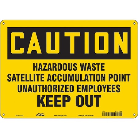 Condor Chemical Sign, 10 in H, 14 in W, Horizontal Rectangle, English, 475X95 475X95