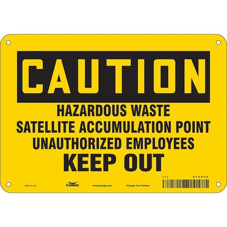 Condor Chemical Sign, 7 in H, 10 in W, Polyethylene, Vertical Rectangle, English, 475X96 475X96