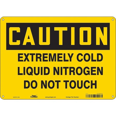 Condor Safety Sign, 10 in Height, 14 in Width, Aluminum, Horizontal Rectangle, English, 475X70 475X70