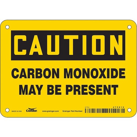 Condor Chemical Sign, 5 in Height, 7 in Width, Polyethylene, Horizontal Rectangle, English 475X19